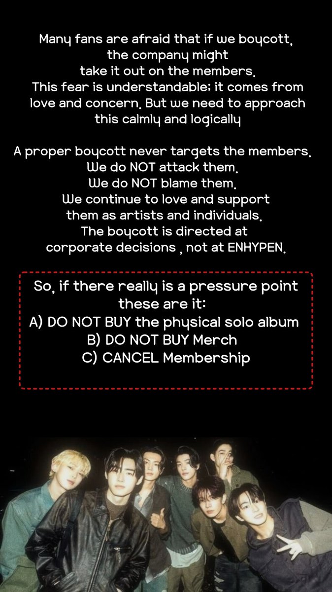 Ryumin_ot7's tweet photo. @4shdow ‼️statement from Iranian ENGENEs‼️

THE ONLY THINGS THAT REALLY CAN CHANGE THE COMPANY’S FUTURE DECISIONS IS " BOYCOTTING "
Boycotting hits what companies care about most: MONEY AND NUMBERS!!!
Pls read the images.

#OT7Ornothing #7MembersOneHeart
#ENGENEWontGiveUp https://t.co/Y4DwMVE0Av