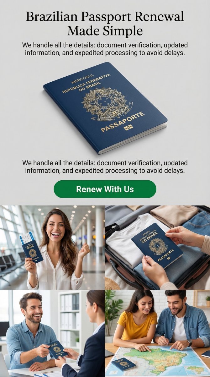 txtpassportvisa's tweet image. 🌎✈️ Renew your Brazilian passport with ease! Say goodbye to stress and hello to convenience. Our dedicated team handles all the details so you can focus on what matters most. Fast, reliable, and hassle-free service awaits you. Contact us today! #BrazilianPassport #TravelEasy