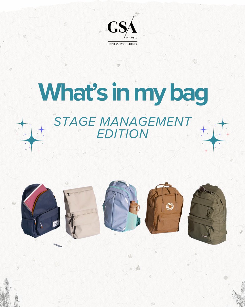 The_GSA's tweet photo. If it’s important, it’s in here
If it’s not in here… it will be in 30 seconds 📝🎭

#guildfordschoolofacting #GSA #stagemanagement #theatre #whatsinmybag https://t.co/a2z8nfd4H1