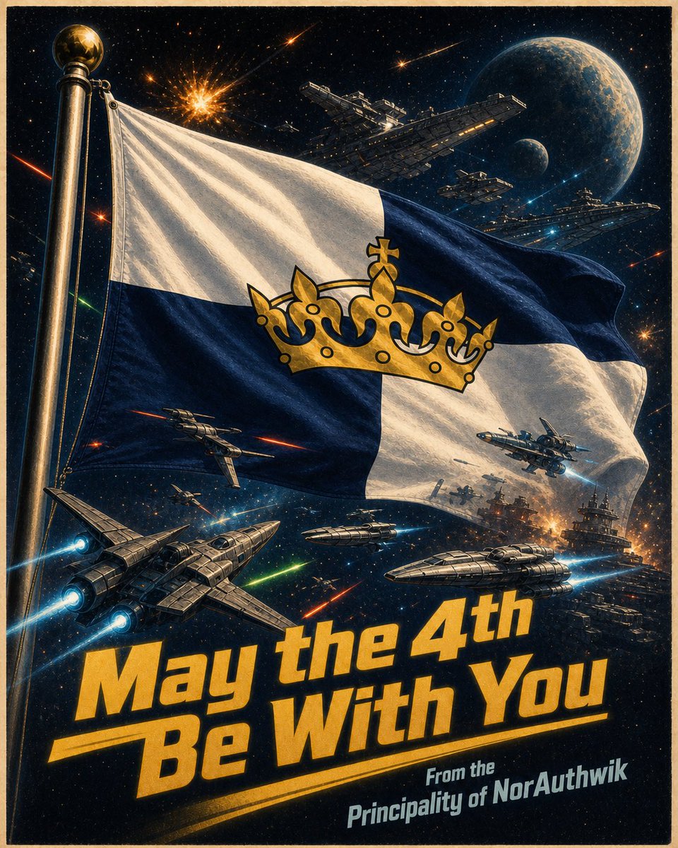 norauthwik's tweet photo. In a galaxy far, far away… a tiny micronation raised its flag among the stars ✨🚀
From the Principality of NorAuthwik, wishing every rebel, ruler, wanderer, and dreamer a very happy May the 4th.

May the 4th be with you!

#micronation | #MayTheFourthDay https://t.co/pXeBlklN8h