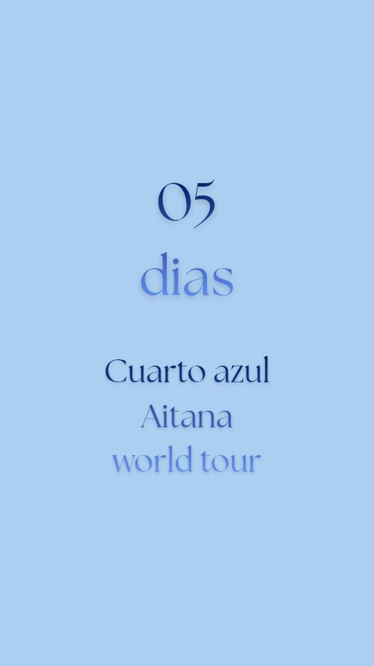 EdithCa03976980's tweet photo. ⏳ 5 días…
💙 Cada vez más cerca…
#CuartoAzulWorldTour https://t.co/tzolAA0pS3