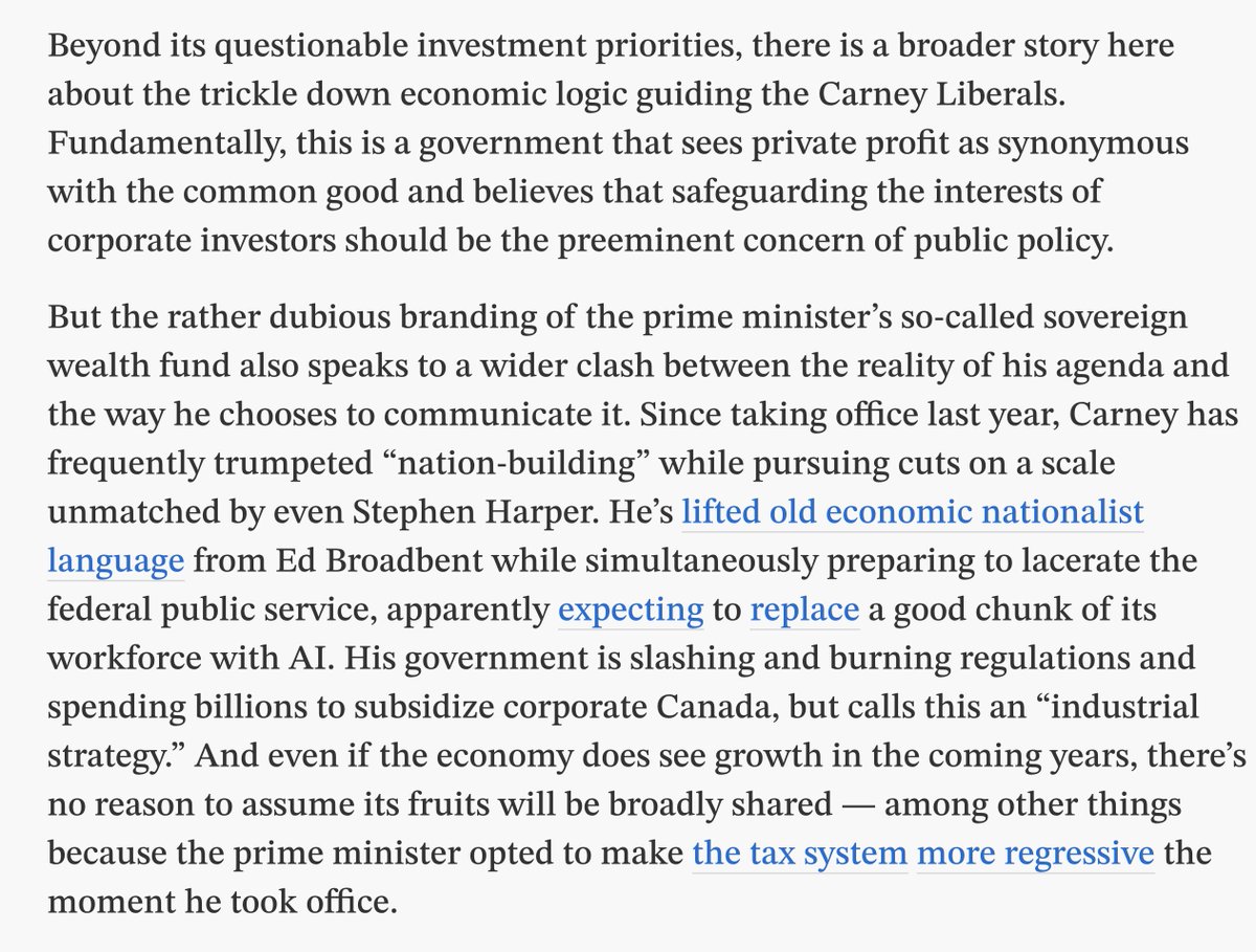 LukewSavage's tweet image. Fundamentally, this is a government that sees private profit as synonymous with the common good and believes that safeguarding the interests of corporate investors should be the preeminent concern of public policy.