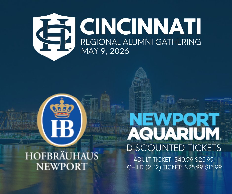 HanoverAlumni's tweet photo. Final days! Join us May 9 in Newport, KY for Hanover fun 
🐠 Discounted Aquarium tickets (end Thurs @ midnight)
🍻 Hofbräuhaus w/ President Lambert
Family-friendly—come for one or both!
🔗 Register + tickets: https://t.co/phX4xOQzze https://t.co/KQSb2G8r1V