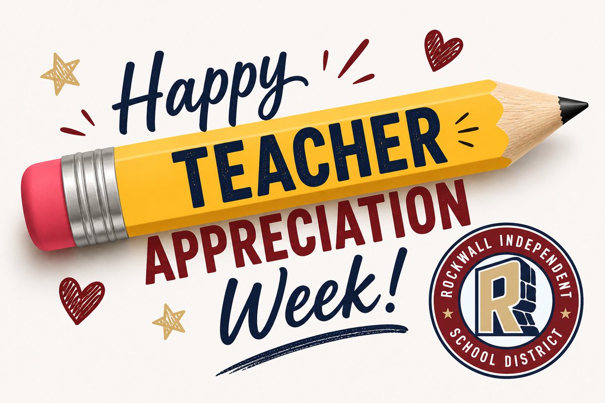 rockwallschools's tweet photo. 🍎✏️ Happy Teacher Appreciation Week, Rockwall ISD! ✏️🍎

This week, we celebrate the incredible educators who inspire, support, and shape the future of our students every single day. From early mornings to late nights, your dedication goes far beyond the classroom. We would not be the best school district in Texas without YOU!

Give your favorite teacher a shoutout in the comments! 🧡❤️