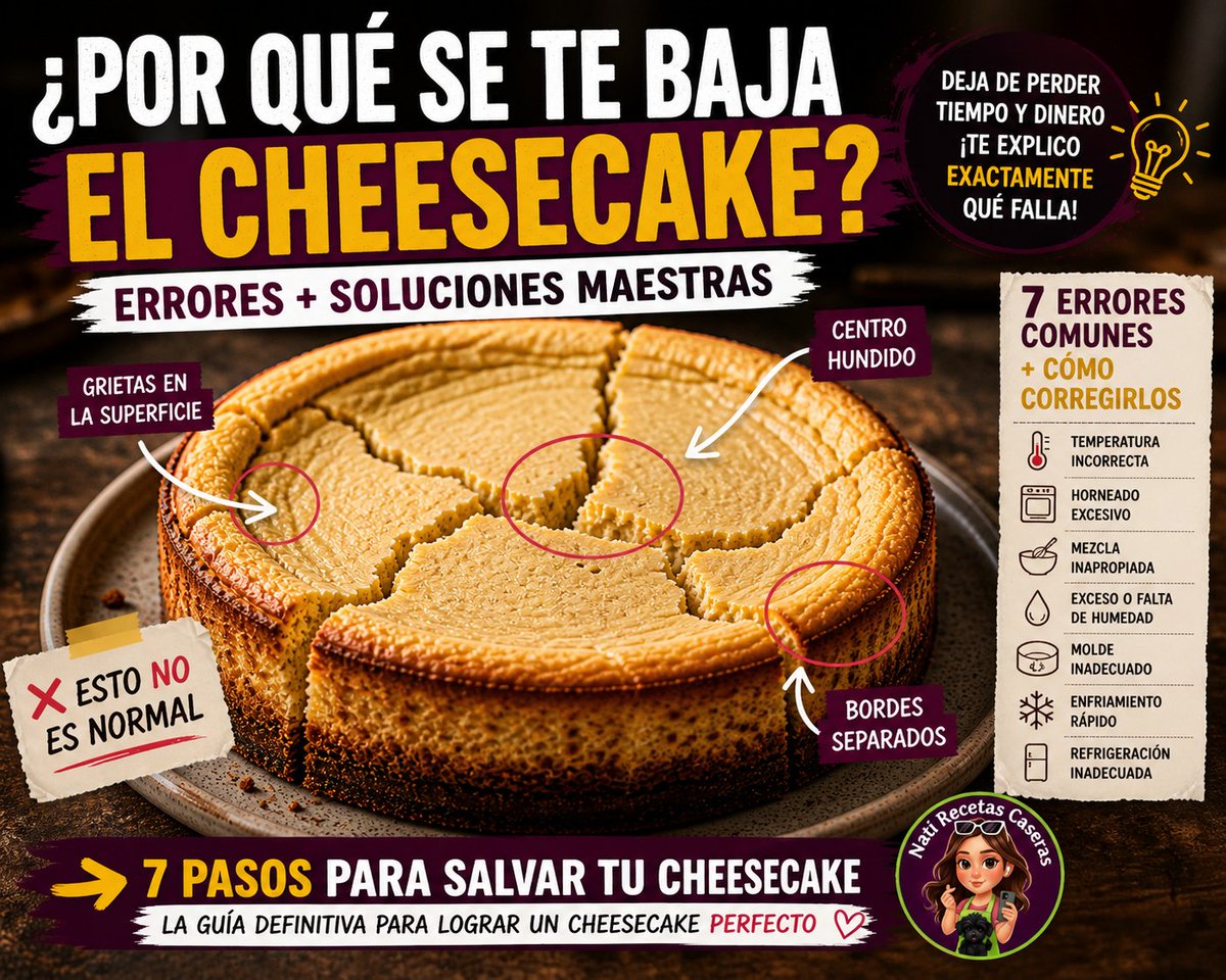 natiptorres's tweet photo. ¿Se te baja el cheesecake? 👀
Aquí está el motivo (y cómo arreglarlo)
👉 https://t.co/LFR1hBBL52 https://t.co/tUyWKHnliD