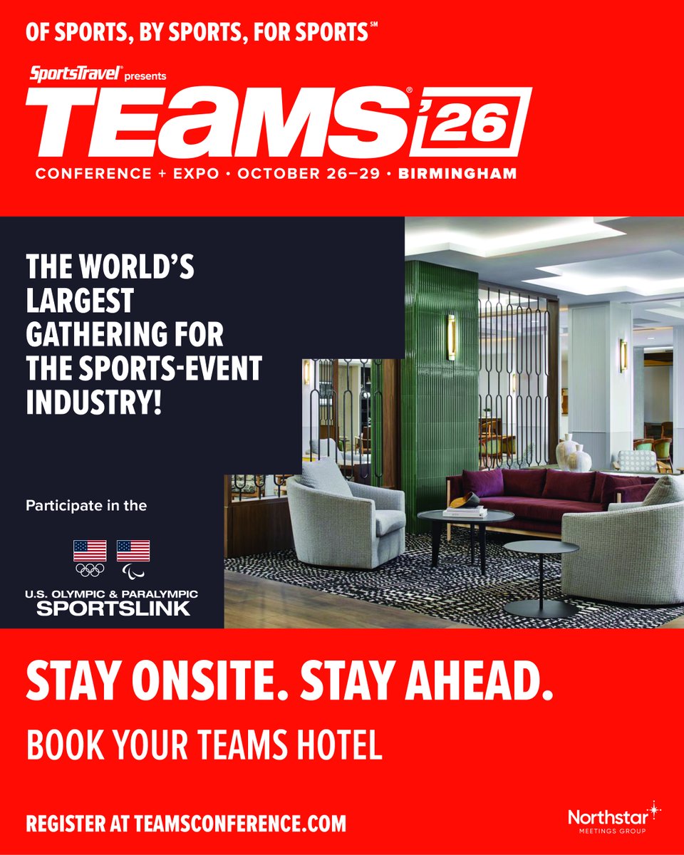 TEAMSconference's tweet photo. It's time to book your hotel for TEAMS!

Make plans now to stay as close to the action as possibly in our host hotels at The Sheraton Birmingham Hotel and The Westin Birmingham. For more information and to book your room, visit https://t.co/izPnMUZcCD https://t.co/EYx7cn1uqY