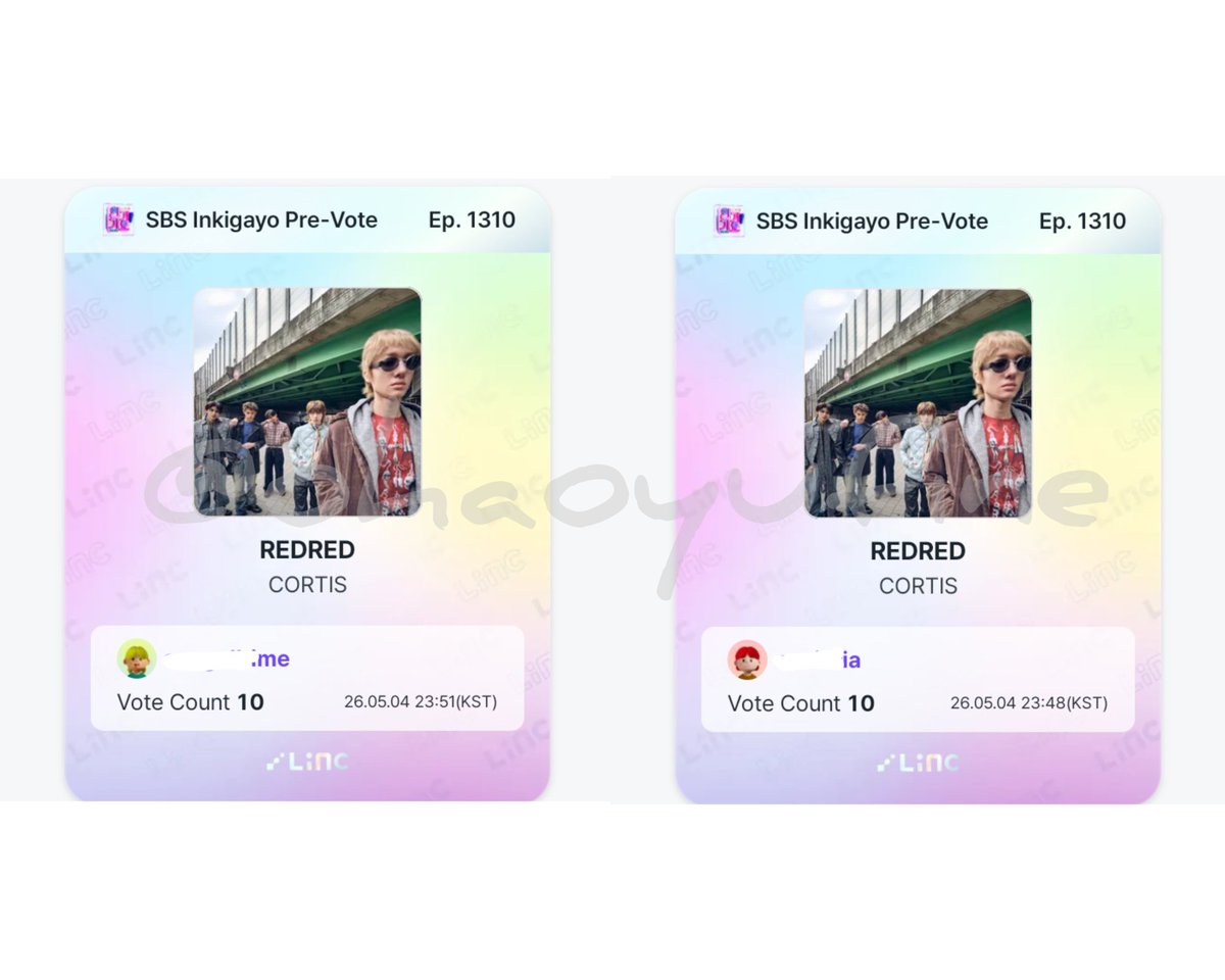 ohaoyufine's tweet image. 040526 mcd pre-voting + inkigayo pre-vote #REDRED