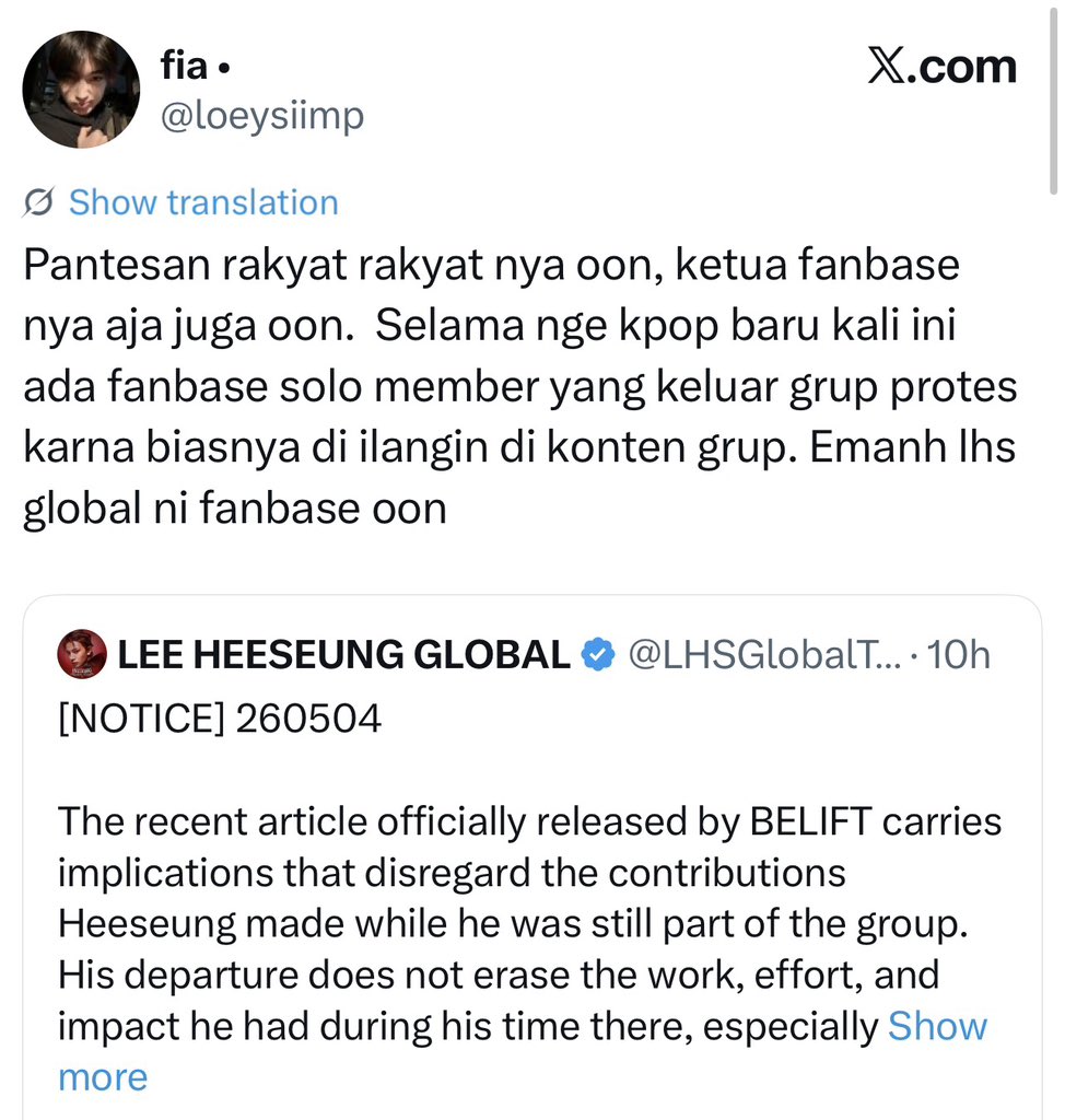 Yang oon disini siapa? Coba baca pelan-pelan, baik-baik, dan jangan lupa pake google translate kalau kamu ga bisa bahasa inggris.

Point lhsg keluarkan statement atau mass email ini adalah “𝗘𝘃𝗲𝗻 𝘁𝗵𝗼𝘂𝗴𝗵 𝘁𝗵𝗲𝘆 𝘄𝗲𝗿𝗲 𝗿𝗲𝗼𝗿𝗴𝗮𝗻𝗶𝘇𝗲𝗱 𝗳𝗿𝗼𝗺 𝗮