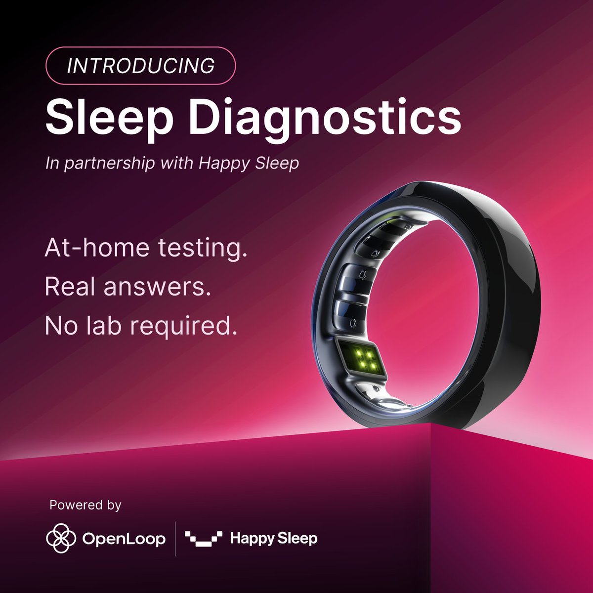 openloophealth's tweet photo. Built on a partnership with Happy Sleep, OpenLoop is bringing at-home sleep diagnostics to our network—powered by the FDA-cleared Happy Ring. 

For our partners, this unlocks a powerful new care pathway.

Learn more at https://t.co/WUdE6pbTe1 https://t.co/mb7DPu2Wce