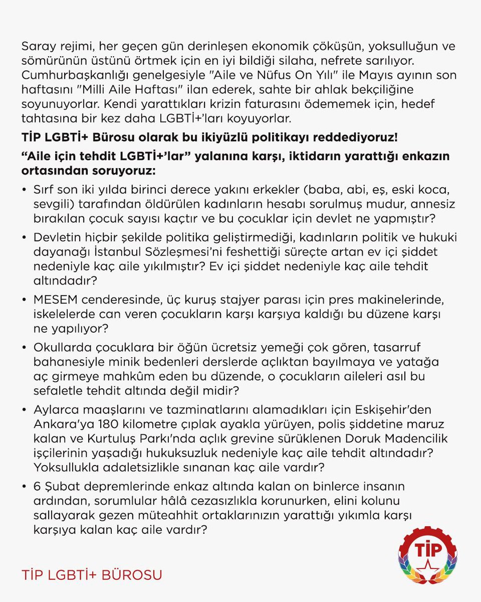 TİP LGBTİ tweet media