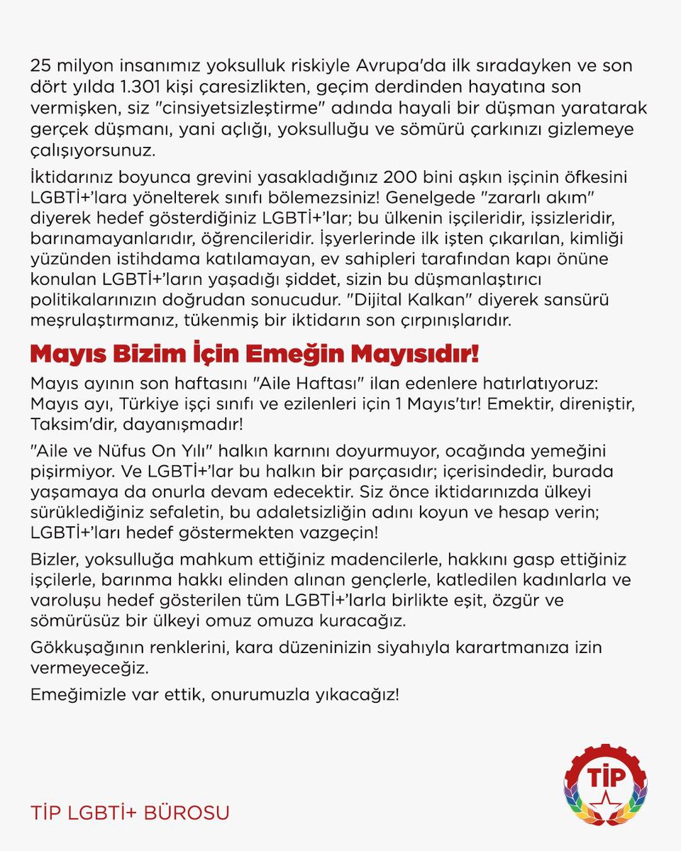 TİP LGBTİ tweet media