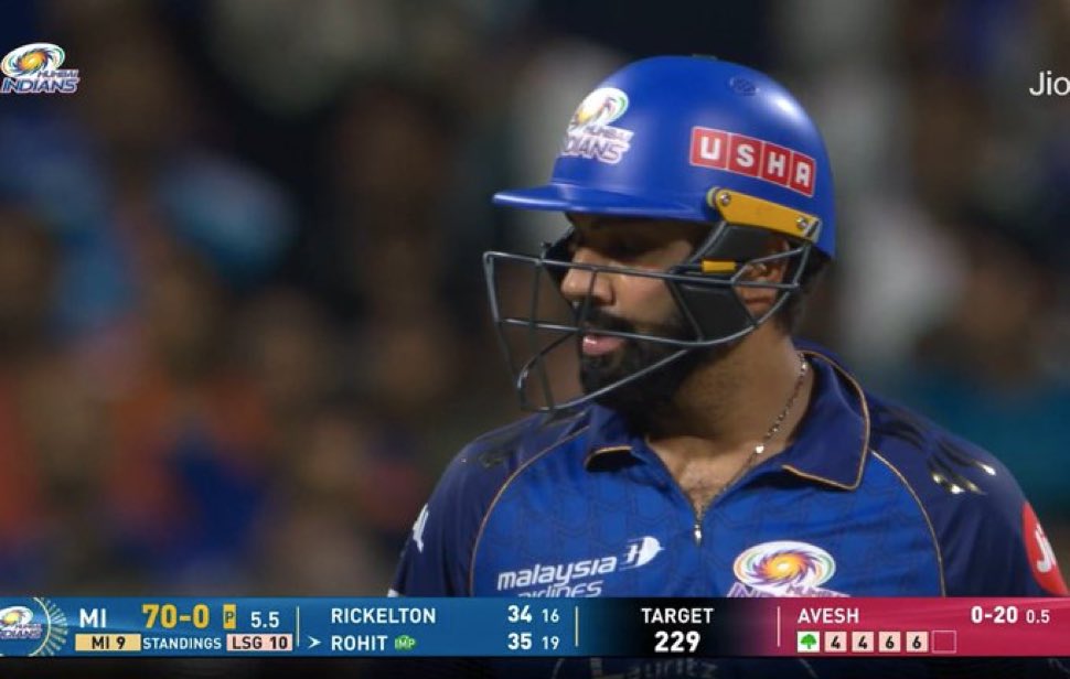 ROHIT SHARMA ON FIRE 🔥 

#MIvsLSG