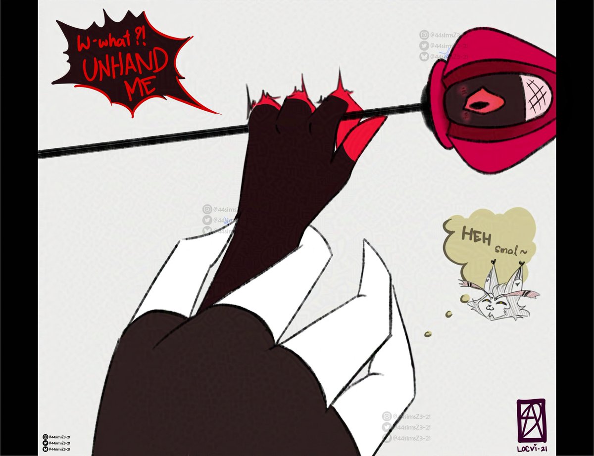 44simsZ3_21's tweet photo. Husk's yaoi hands compared to Al's twinky smol ones >:3c

#hazbinhotelfanart #radiohusk #hazbinhotelHusk #hazbinhotelAlastor https://t.co/rE6yTrKp0i