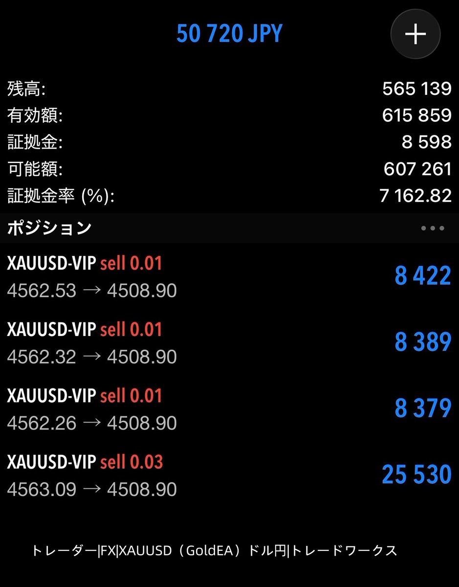 トレーダー|FX|XAUUSD（GoldEA）ドル円|トレードワークス tweet media