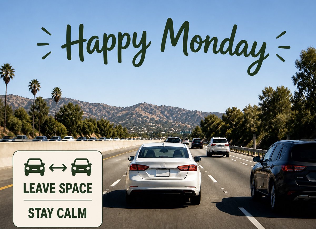 InAndOutTS's tweet image. Monday traffic usually comes with more rush, more lane changes, more impatience. Give yourself extra space today and let the aggressive drivers go. It's not worth it. #MondayDrive #StayCalm #DriveSafe