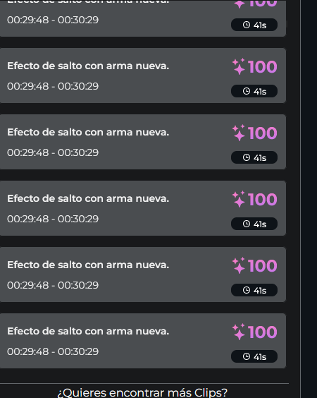 LenioDevi's tweet photo. @NexusClips Hello, I’ve been experiencing this error where I get the same clip hundreds of times. It’s frustrating because the program takes time to generate clips and then gives me the same one repeated many times. Is there any way to fix this? https://t.co/ruIsc25xrD
