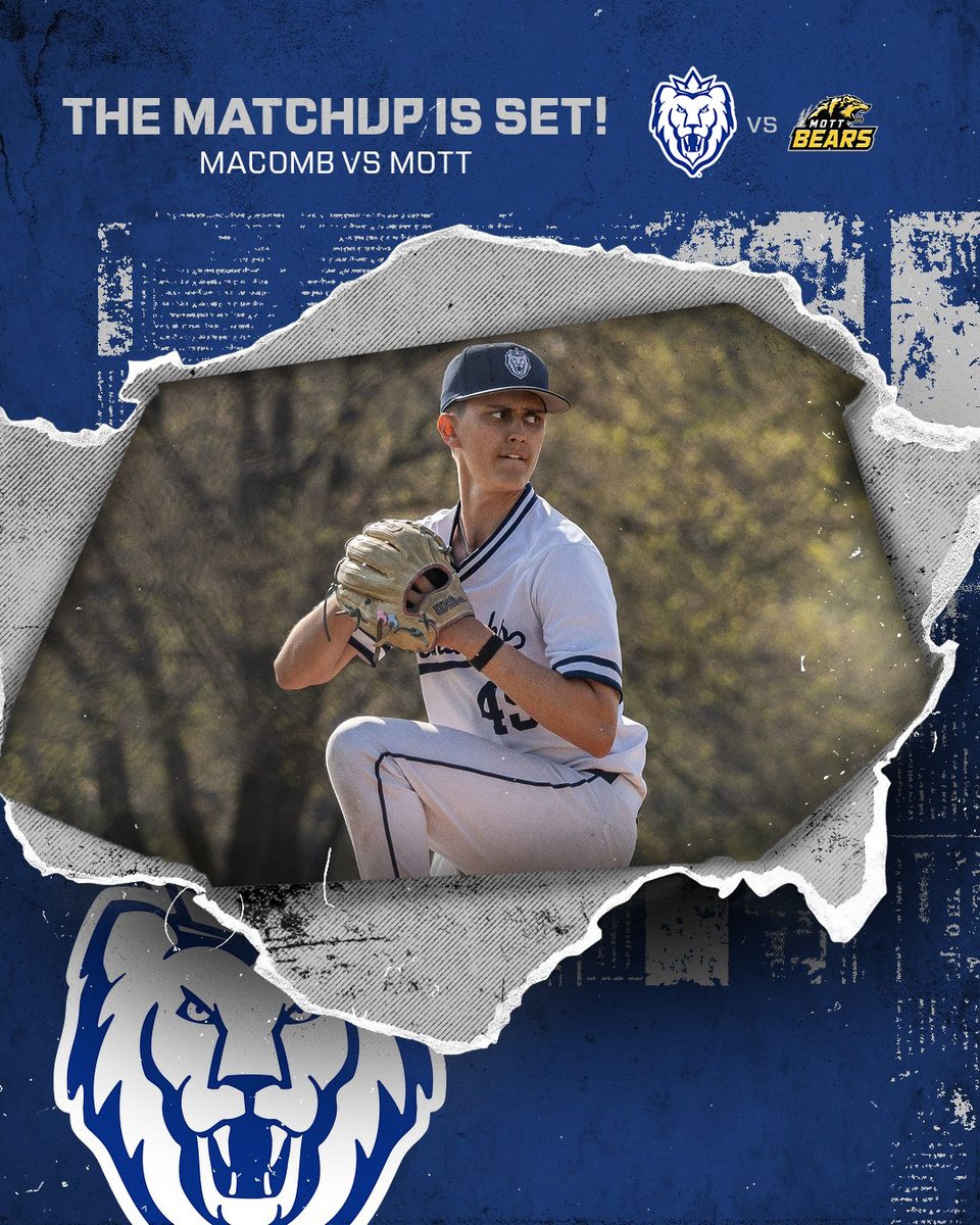 MacombMonarchs's tweet photo. 𝐓𝐡𝐞 𝐌𝐚𝐭𝐜𝐡𝐮𝐩 𝐢𝐬 𝐒𝐞𝐭! ⚾️

@MacombBaseball is the 2-seed in the Region XII Tournament and will host 9-seed Mott in the opening round beginning this Thursday! 

Game 1: Thursday - 1 PM
Game 2: Thursday - 4 PM
Game 3 (if nec.): Friday - 1 PM

📺 https://t.co/btDel7p7zv https://t.co/AaIICTpvj9