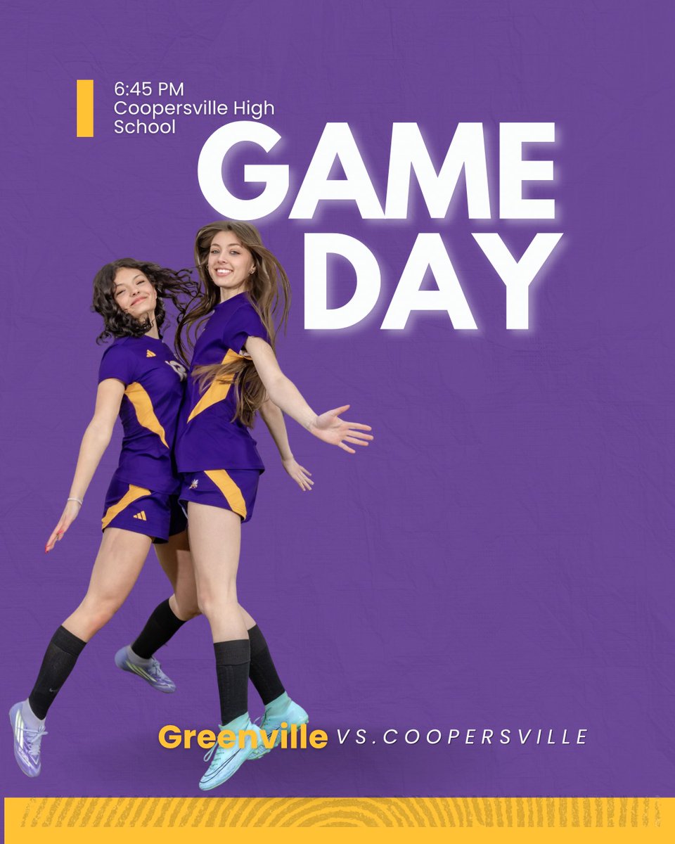 GoalJackets's tweet photo. ⚽️ Greenville Girls Varsity Soccer hits the road today to take on the Coopersville Broncos at 6:45 p.m.  ⚽️ https://t.co/yK5VbdsIiH