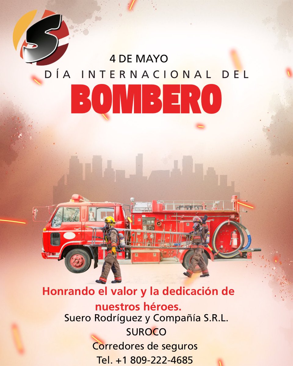 En el mundo de los seguros trabajamos para prevenir y mitigar el impacto de los imprevistos, pero hoy hacemos una pausa para honrar a quienes enfrentan el peligro de frente. ¡Feliz Día Internacional del Bombero!. Gracias por ser la última y más valiente línea de defensa.