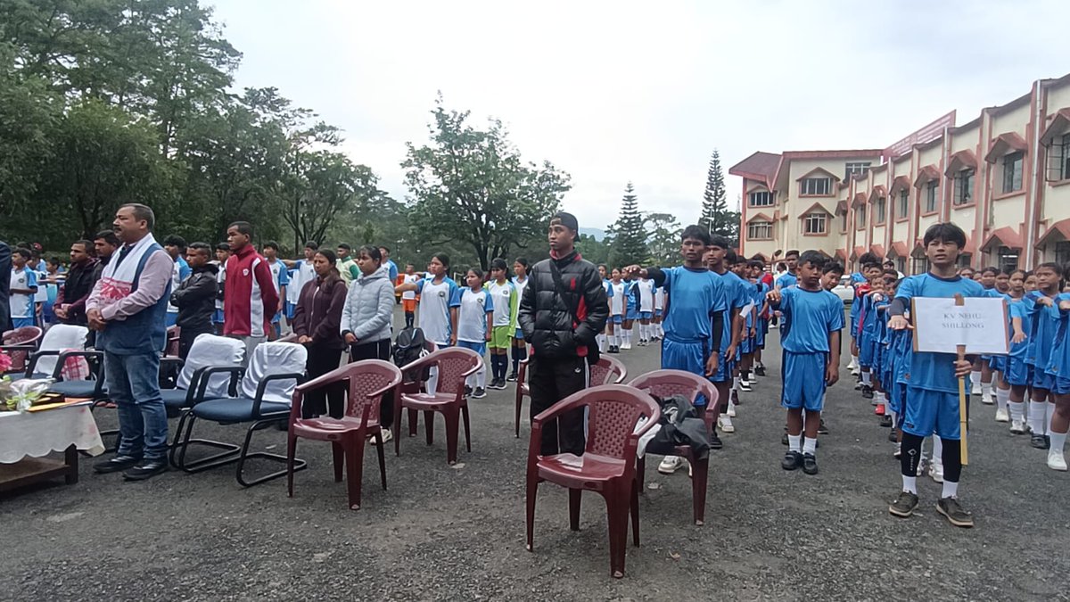 amodanand23's tweet photo. Grand inauguration of 55th KVS Regional Sports Meet 2026(Phase-III) of Silchar Region at KV NEHU Shillong Shillong w.e.f 04.05.2026 to 06.05.2026.Wishing all the best to all the participants. 
#Football 
#Archery 
#Judo https://t.co/6RVqzjXY1Q