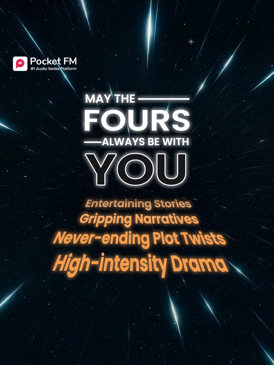 PocketFM_App's tweet image. May the force lead you to your next binge. Press play on Pocket FM.

#PocketFM #audioseries #trend #viral #topical
