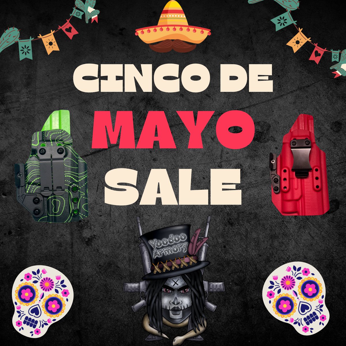 VoodooArmory's tweet image. Cinco De Mayo Sale Is Live! 

10% OFF sitewide till 5/10

No coupon needed discount applied at checkout. 

#edcgear #tacticalgear #pewpewlife #tacticool #2ndamendment