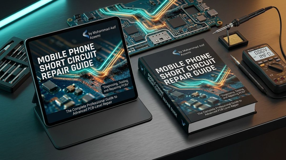 MuhammadAsiFaz's tweet image. #Etsy NEW eBOOK IS LIVE🚨Struggling to fix short circuit faults on phones? I wrote a COMPLETE 2026 guide that teaches you EVERYTHING🔧Diagnostic flowcharts &amp;amp; cheat sheets👇23+ years of repair experience in ONE eBook👉Get it now #PCBdesign #mobileRepair etsy.com/listing/449873…