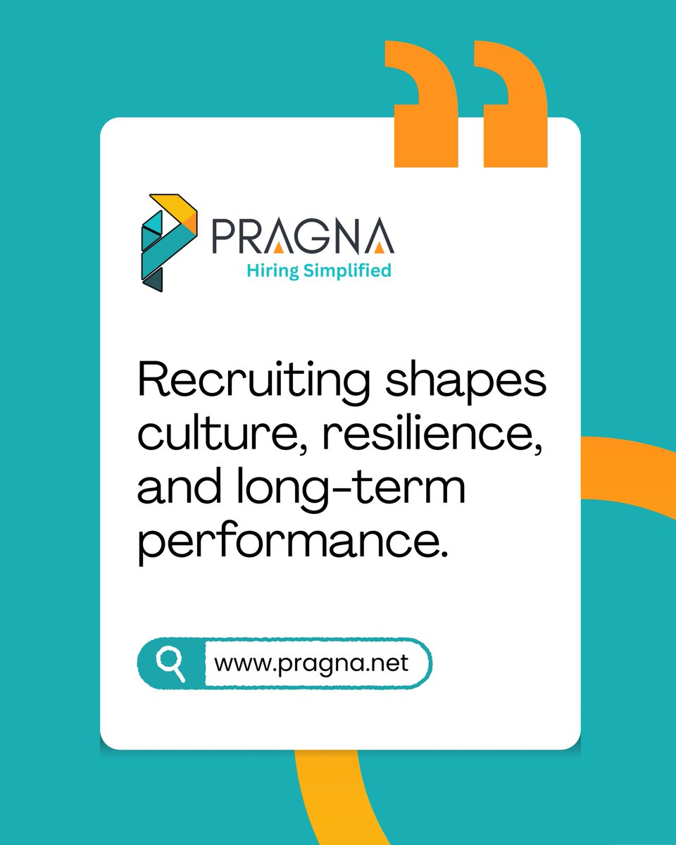 PragnaSolution's tweet photo. Hiring today defines tomorrow’s performance—shaping culture, resilience, and long-term success.
Pragna Solutions helps you build future-ready teams that go beyond roles to drive real impact.

#Recruitment #HiringStrategy #TalentAcquisition #PragnaSolutions https://t.co/feX44Vpnyo
