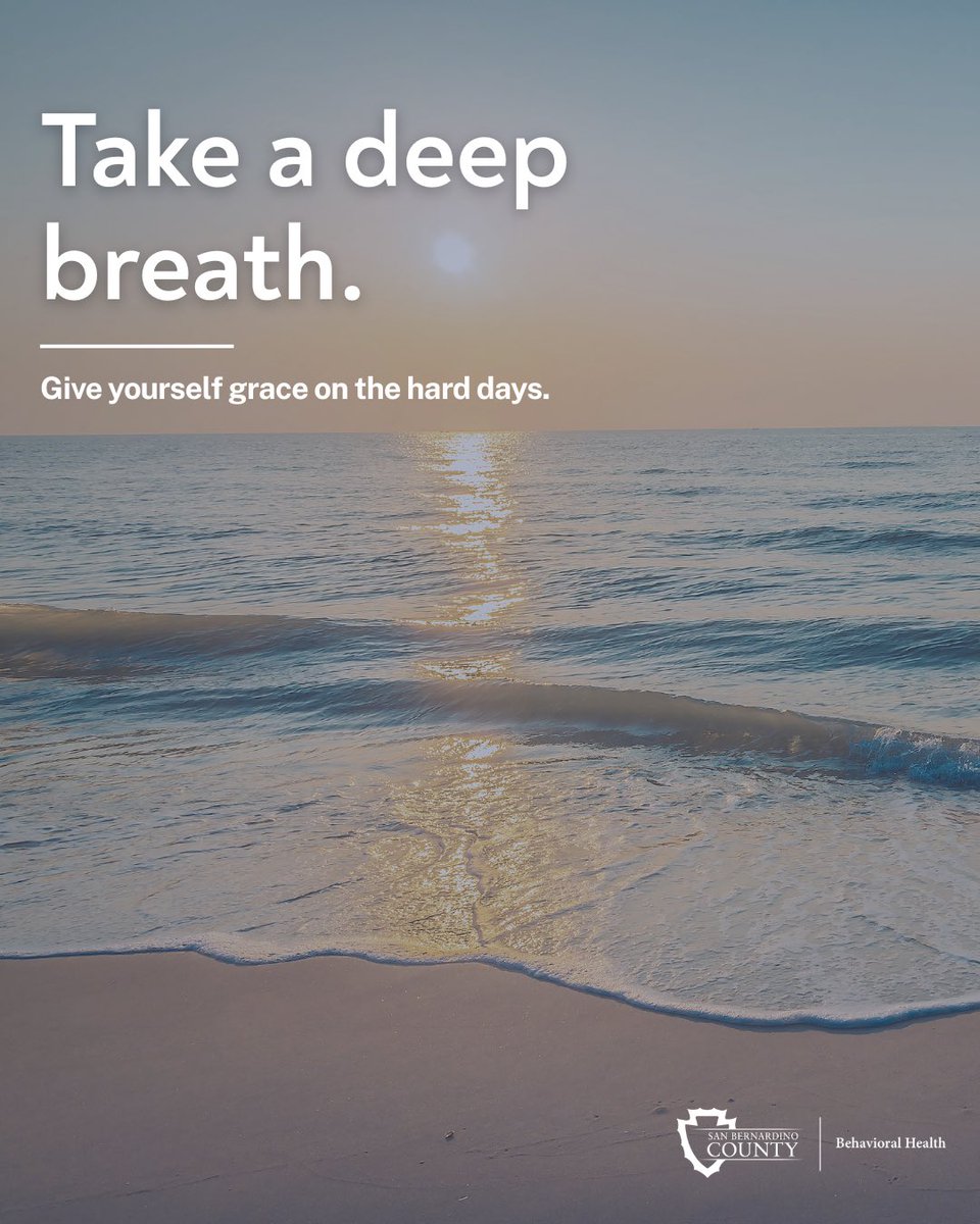 sbcdbh's tweet photo. Take a moment for yourself today.

Mental Health Mondays reminds us that it’s okay to slow down, breathe, and give yourself grace.

If you need support, help is available 24/7.

Community Crisis Response: 📞Call (800) 398-0018 | 📲 Text (909) 420-0560

#MentalHealthMonday https://t.co/T1uFGkG69O