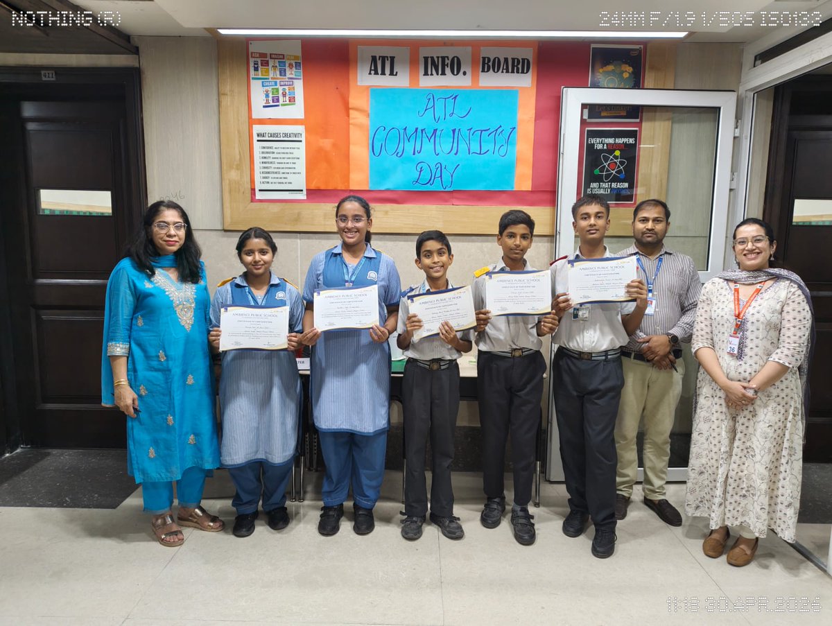 PublicAhlcon's tweet image. Students from Ahlcon Public School, participated in ATL Community Day at Ambience Public School on 30th April 2026.

Hands-on learning in circuits, 3D printing, coding &amp;amp; robotics made it an exciting STEM experience! 🚀
#ATL #STEMEducation #HandsOnLearning #Innovation