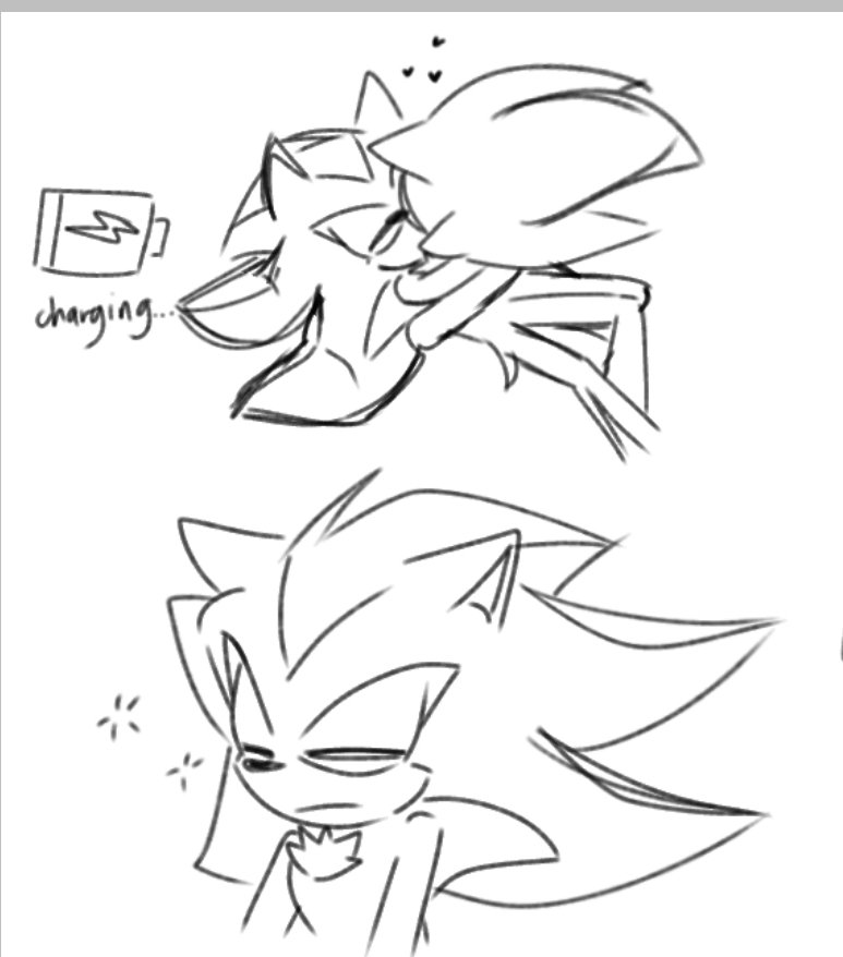 pluvilna's tweet photo. i finally draw and sad here's sleepy shadow because i have not been getting sleep #sonadow https://t.co/QZE092nISC