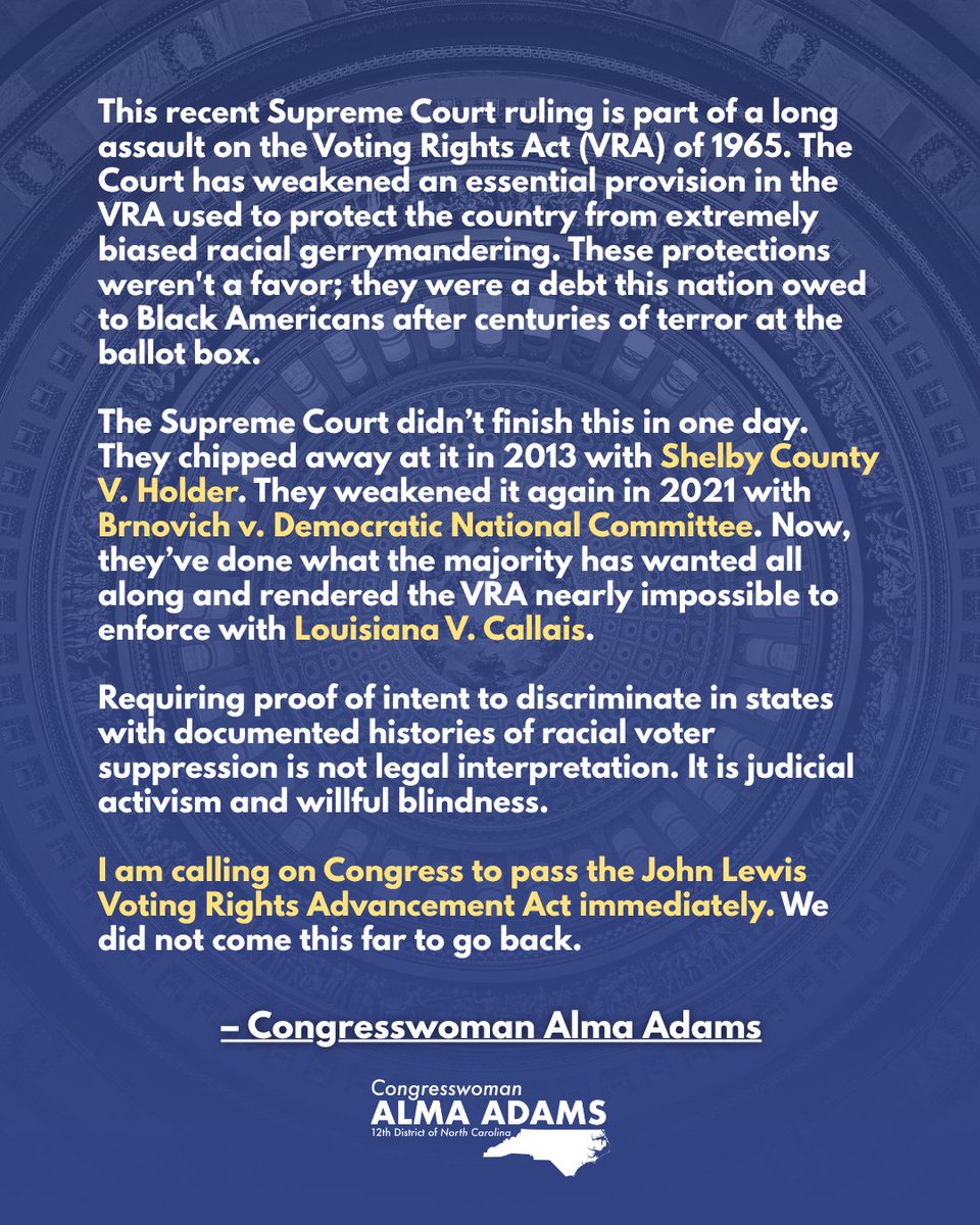 Rep. Alma S. Adams, Ph.D. tweet media