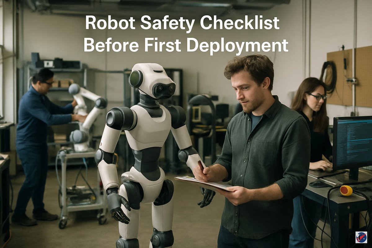 RoboticsCtr's tweet photo. Robot Safety Checklist Before First Deployment

https://t.co/0ZePpUPLkH

#Robotics #EmbodiedAI https://t.co/vu8qKPZsip