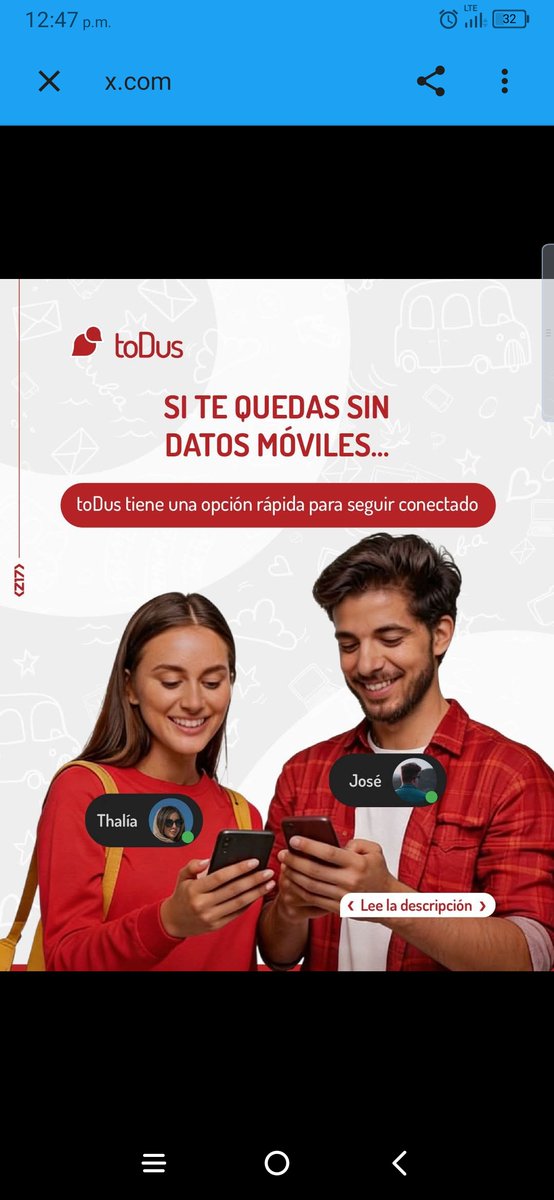 AlexanderPupo6's tweet image. Muchas personas no saben que la mensajería por texto en toDus es gratuita. Con toDus siempre puedes seguir comunicándote con familiares y amigos, por tanto es una alternativa que puede ayudarte cuando lo necesites. Descárgalo desde👇🏻
apklis.cu.#Etecsa