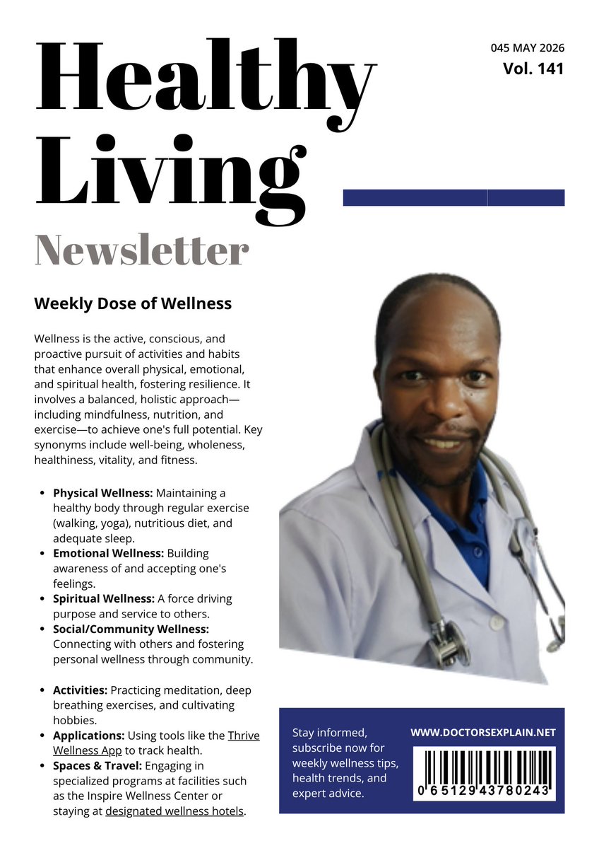 DocsExplainFM's tweet image. Live longer, live better—science agrees 🧬✨

1️⃣ Move daily (exercise) 🏃‍♂️
2️⃣ Eat whole foods (plant-rich diet) 🥗
3️⃣ Sleep 7–9 hrs 😴
4️⃣ Manage stress (mindfulness) 🧘‍♀️
5️⃣ Stay socially connected ❤️

#Longevity #HealthyLiving #Wellness #PreventiveCare #LifestyleMedicine