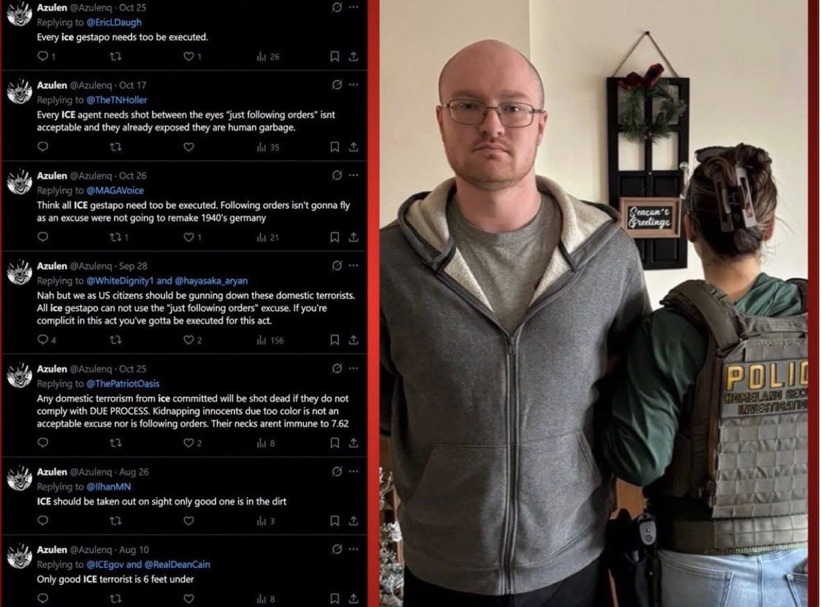 Bye bye

The Oklahoma leftist, Logan Murfin, who posted numerous calls to murder federal agents, has been found guilty on all 10 felony charges and could face up to 10 years per count on the most serious charges of threatening the life of a federal agent.