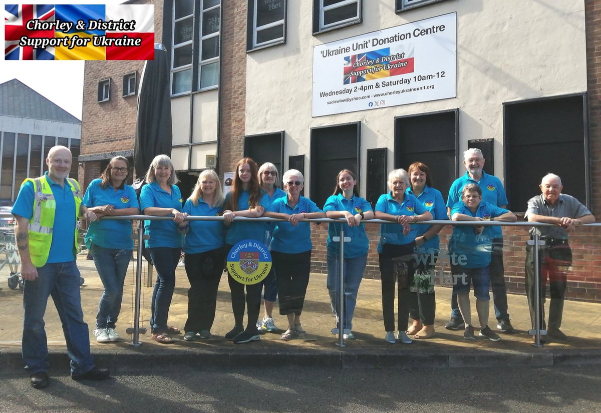 ChorleyUkraine's tweet image. Please keep the donations coming in and help us to help others. The 'Ukraine Unit' donation centre in #Chorley is still open every Wed 2-4pm &amp;amp; every Sat 10am-12.
chorleyukraineunit.org
🇬🇧🤝🇺🇦
#ukraineunit #Lancashire #ukraine #supportukraine #slavaukraini 
#supportforukraine