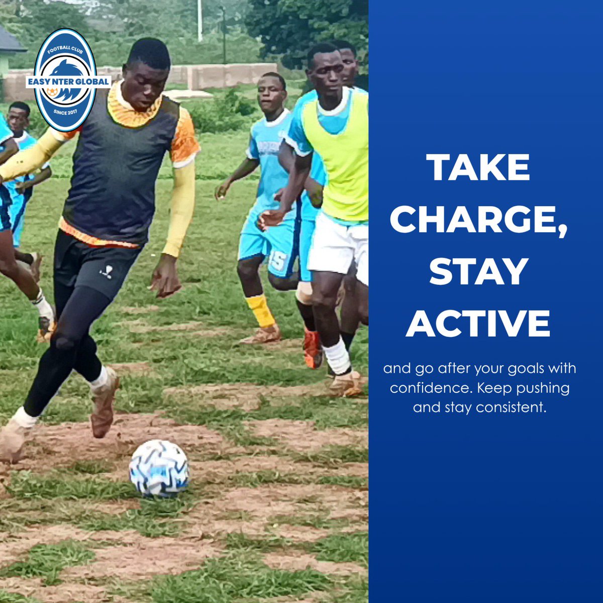 EASYNTERGLOBAL's tweet image. Take charge. Stay active.

Daily work. Clear focus. Steady progress.
@fceasyntergloba 
#EasyNterGlobalFC #PlayerDevelopment #FootballDevelopment
