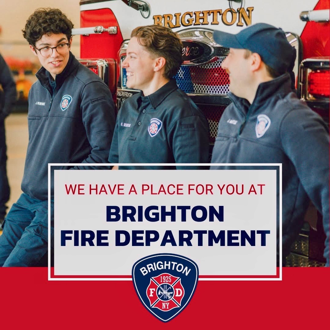 Brightonfd's tweet photo. You're Invited! Monday, May 11th, 7 pm for our next Information Session for New Volunteers!  If you're interested in finding out more about becoming a #volunteerfirefighter in Brighton, please attend!  #BrightonFD #BrightonNY #NeighborsHelpingNeighbors🚒https://t.co/VF4V63v2vN https://t.co/LOJ8CpbOh6