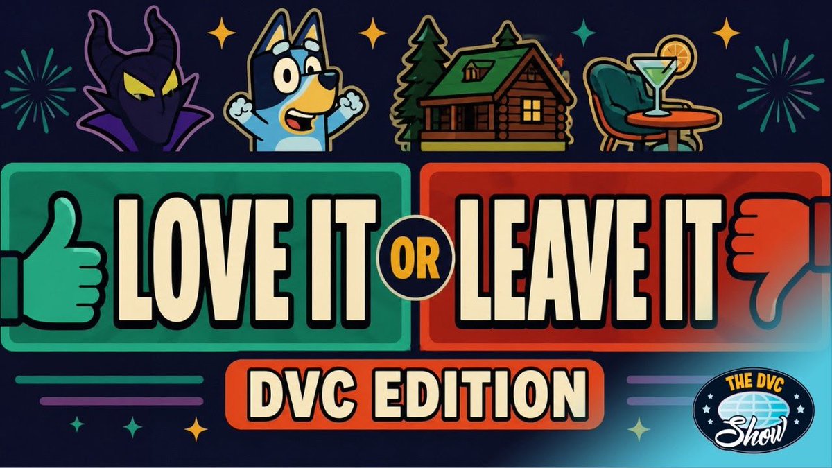 TheDVCShow's tweet photo. Love it or leave it time 🔥

We’re putting Disney to the test with some BIG topics including the Villains show, Bluey, Fort Wilderness, and more… and let’s just say the panel does NOT hold back 😅

Some of these takes might surprise you 👀

Are you loving these or leaving them? Let us know!

Watch here: https://t.co/9BjueBqgdn