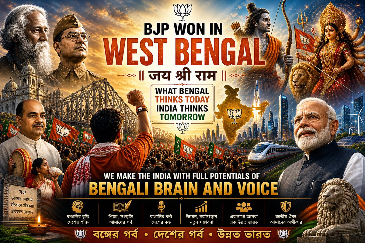 KoleTuhin's tweet image. Bengal’s voice is rising 🇮🇳  
India’s future is taking shape.  

Stronger ideas. Bigger vision. United progress.  

Heartfelt gratitude ❤️🙏  

@BJP4India @narendramodi 

 #WestBengal #indiaRising #ViksitBharat #NewIndia #JaiShriRam #Development #IndianPolitic