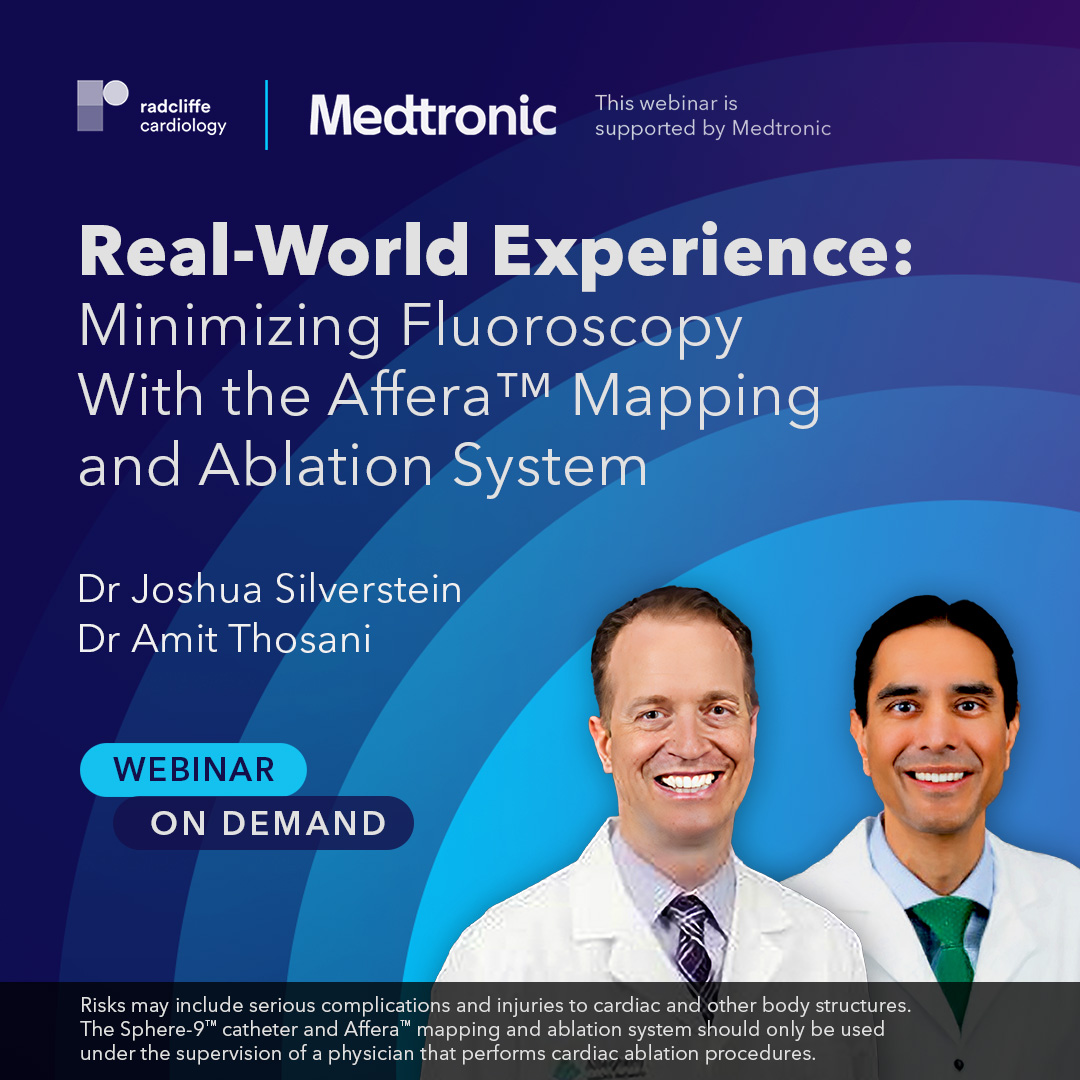 MDT_Cardiac's tweet image. Now on-demand!
Drs. Silverstein &amp;amp; Thosani discuss AF ablation with little to no fluoroscopy.
Watch now: bit.ly/3QKaVkv
#EPInsightsLive #EPeeps 
See risk info: bit.ly/4644sWh