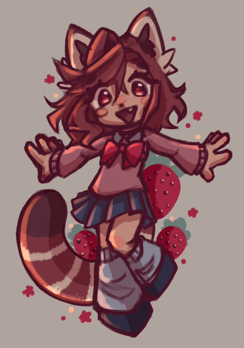 etwaales's tweet photo. Red panda Momo doodle! 🍓
#ダンダダン #Dandadan #AyaseMomo https://t.co/fEam6siXwG