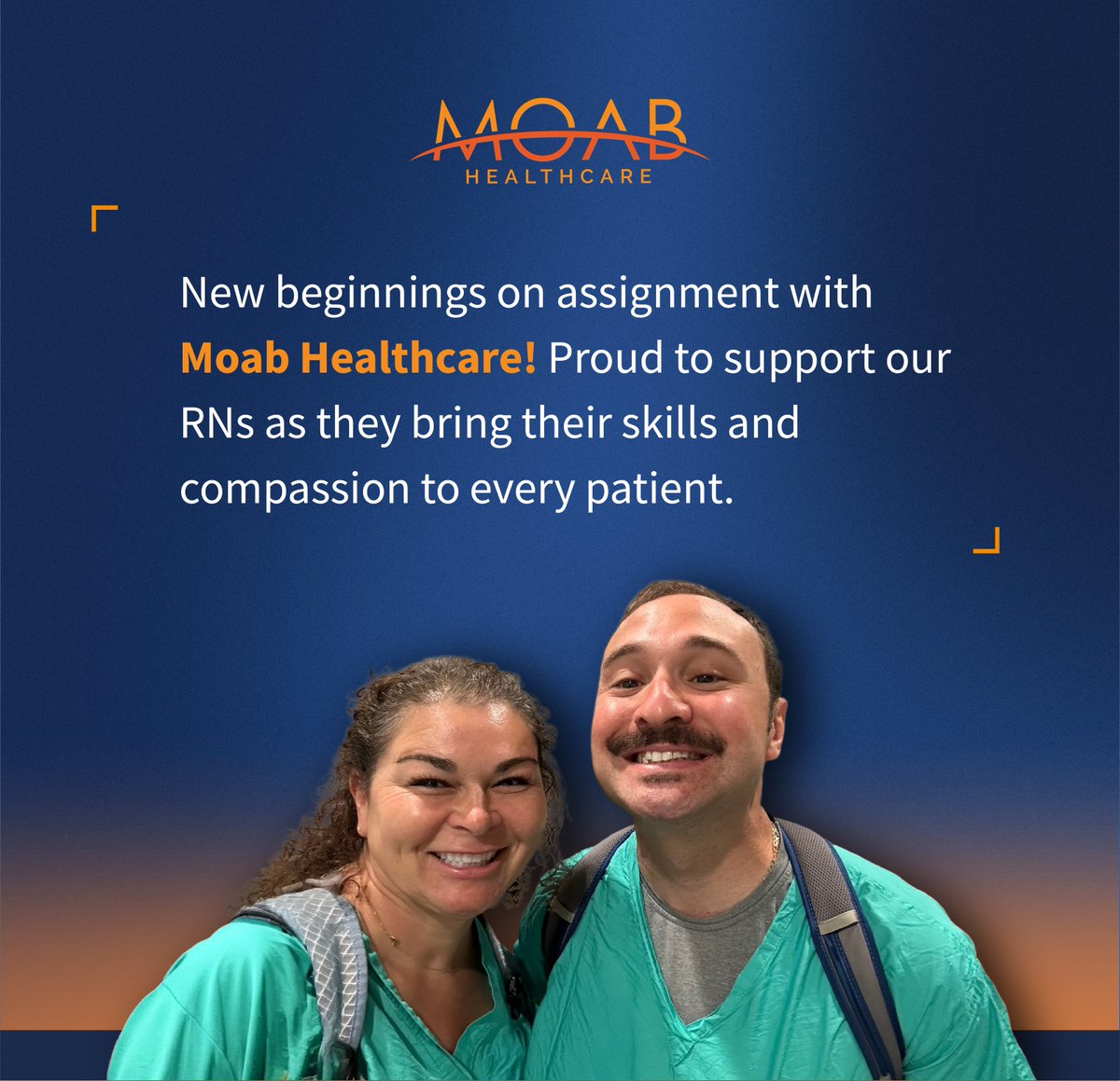 MoabHealthcare's tweet image. 🌟 At Moab Healthcare, every travel assignment is a new beginning 🎉

We are proud to support our Nurses as they bring skill, compassion, and dedication to each patient we care for 💙.

Here’s to making an impact, one shift at a time.

#Nurses #Nursing