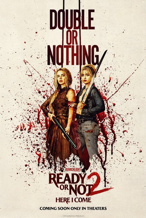FahadJackman's tweet photo. 🚨🚨🚨🚨🚨
فيلم السهرة وصل !!!
فيلم الاسبوع وصل !!
فيلم Ready or Not 2: Here I Come
متوفر للمشاهدة الان !

تعود ( سامارا ويفنق ) بعد نجاتها من لعبة الموت في ليلة زفافها ( في الجزء الاول ) ، لتجد نفسها هدفًا لعائلات نافذة تُجبرها على دخول لعبة جديدة أكثر وحشية. هذه المرة البقاء ليس خيارًا… بل معركة مفتوحة ضد نظام كامل يريد موتها !