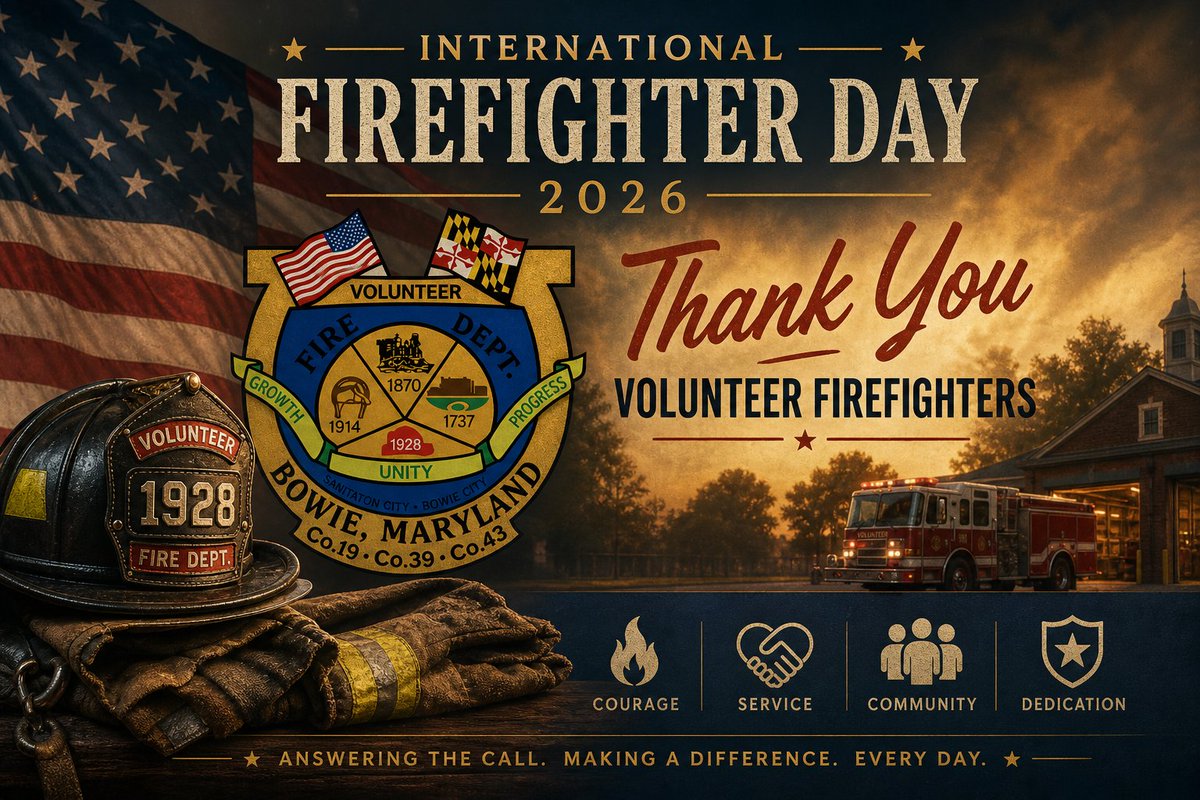 BowieVFD's tweet image. Thank you to all of our Volunteer Firefighters for your time and energy serving the City of Bowie!
@CityofBowie #volunteers #answerthecall