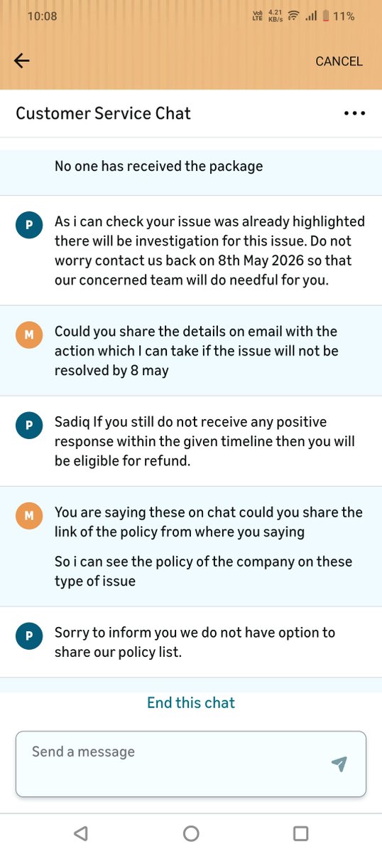 _sadiq_hasan's tweet photo. @AmazonHelp @amazonorders @amazonIN #408-7392871 marked delivered, but not received.

Support gave conflicting timelines and no investigation details or escalation. Only scripted replies.

Proofs attached.

Need immediate delivery or refund.

Unacceptable.

#Amazon #Fraud https://t.co/lJQl0R3z3V