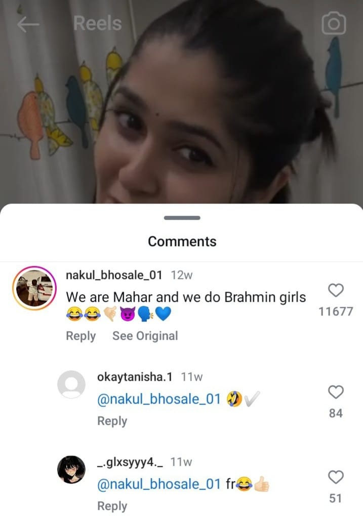 HinduSanskriti0's tweet photo. Brahmin girls are frequently sexualised and demeaned in online Maharashtrian Dalit discourse. https://t.co/X4yrGDtXlk