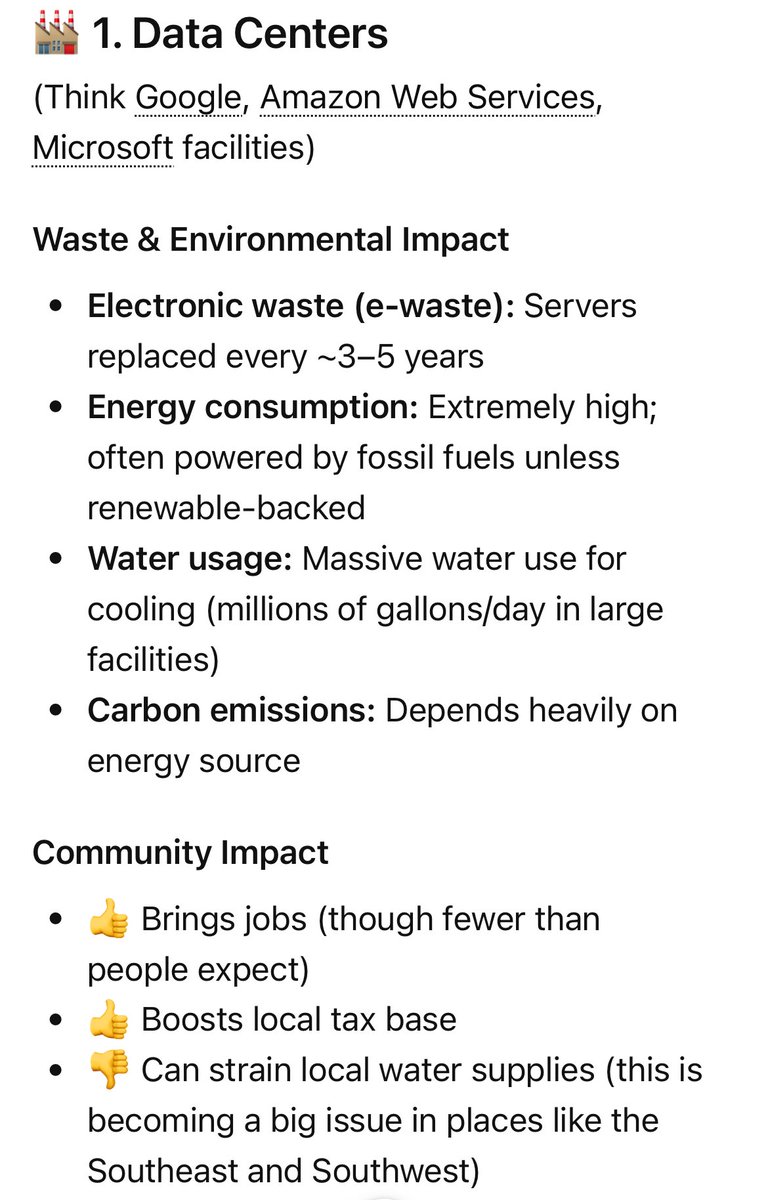 NCFirst's tweet photo. Topic: DATA CENTERS

Do we need them? 

-They power everyday services like streaming, banking, and apps

-Increasingly efficient with a shift toward cleaner energy

-Low pollution compared to traditional heavy industry

-Support economic growth and modern digital life https://t.co/6K38hKSLeq