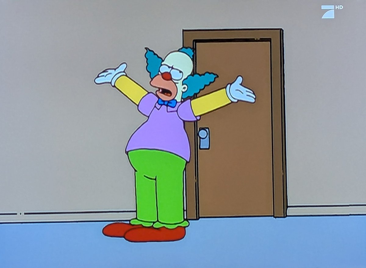 falkatw's tweet image. Krusty: Es gibt nur zwei Regeln im Fernsehen, fluche nicht und hol deinen Lümmel nicht raus!
Kapiert doch jeder! 
🤷‍♂️😂✌️ #Simpsons